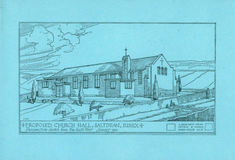 Sketch of the proposed Church Hall January 1950